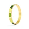 Bracelet Vsy Trends 10 mm de largeur plaqué or 18 carats en émail cloisonné coloré pour femme cadeau