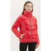 Womens Puffer Jacket Casual Quilted Shiny Padded Puffer Jacket Winter Warm Zip Short Bubble Coat 905