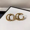 Gli orecchini con ciondolo hanno francobolli stile classico lettera stud placcato oro 18 carati designer di orecchini vintage per feste di matrimonio da donna regalo di compleanno