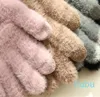 Five pointer woven gloves winter warm thick screen wool gloves mobile phone tablet pad women cashmere wool