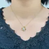 Collana delicata di lusso con ciondolo classico personalizzato di alta qualità con diamanti personalizzati in argento sterling 925 per sempre con nodo d'amore