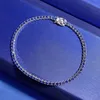 Catena SpringLady Argento sterling 925 Lab Zaffiro Smeraldo Rubino Diamanti ad alto tenore di carbonio Pietra preziosa Bracciale a catena da tennis Bracciale Gioielleria raffinata 231204