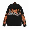 Designer Clothing Fashion Sweatshirts Palmes Angels Broken Tail Shark Letter Flock Embroidery Loose Relaxed Men Women Hooded Sweater Casual Pullover jacket 2I8D
