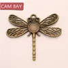 40pcs Vintage Dragonfly Pendant Key Charms Fit 8MM DIY Handmade Crafts Settings Metal Jewelry Making200H