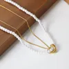 Pendant Necklaces Baroque Freshwater Pearl Female Necklace Romantic Love Heart Natural Jewelry For Women Wedding Gifts No Fade