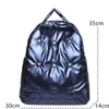 Sacs d'école Haute qualité espace vers le bas sac à dos pour femmes grande capacité hiver filles sacs à dos femme tendance léger coton sac de voyage 231204