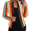 Kvinnors kostymer Lätt att ta på sig Take Off Women Coat Chic ColorBlock Lapel Versatile Autumn Winter Jacket för Casual Office Wear