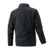 Jaquetas masculinas reversíveis casual mens zíper jaqueta 2023 primavera moda bombardeiro casaco ao ar livre à prova de vento gola masculino outwear