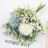 Decorative Flowers 12pcs Artificial Fake Plastic For Bride Bouquets Decoration Home Kitchen Bedroom Wedding Party Decor