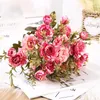 Kwiaty dekoracyjne sztuczne pionia kwiat kawa weselna dekoracja urodzin