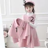 Girl's Dresses Girl Autumn Winter Dress Set Ethnic Style Little Girl Three Piece Woolen Dress Performance Korean Children's Clothing 231204