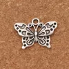 Weißer Pfau Anartia Jatrophoe Schmetterling Charm Perlen 100 Stück Lot 24 8x19 1mm Antik Silber Anhänger Schmuck DIY L11282814