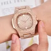 Mens Watches Fashion Luxury Diamond Brand Date Quartz Watch Men Gold rostfritt stål Business Watch Montres de Marque de Luxe Y1902825