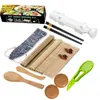 Sushi Tools Maker Kit Bazooka with Bamboo Mats Chopsticks Avocado Slicer Paddle Knife DIY Roller Machine 231204