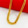 Mens Heavy 18k Yellow Gold Filled Cuban Link Chain Necklace 20in - Solid166f