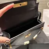 Designer Donna Manhattan Box Mini Borsa a tracolla Francia Marchio di lusso Pelle bovina Coccodrillo in pelle goffrata Borsa con patta superiore Borse a tracolla a tracolla da lavoro per ufficio