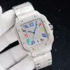 Diamond Watch Mens Automatiska mekaniska klockor MM Sapphire Business Women Wristwatch High End rostfritt stål Bälte Montre de Luxe