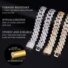 Tarnish Resistant Cuban Link Chain 6mm-20mm 925 Sterling Silver Cuban Necklace Iced Out Chains for Men