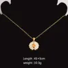 china wholesale fashion trendy titanium steel gold plated chain with daisy petals shape pendant necklace jewelry for women