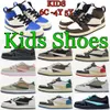 Jumpman 1s kids shoes toddler Trainers Sneakers Golf Olive Black Phantom Reverse Mocha boys girls baby infant Preschool children shoe 6C 4Y 5Y