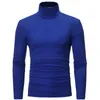 Men's Sweaters Autumn Winter Mens Thin Thermal T-shirt Half-collar Bottoming Slim Warm Cotton High-necked Long-sleeved