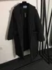 Брендовые женские пальто дизайнерская одежда женская осенняя ветровка модный логотип треугольный воротник хлебная куртка повседневное средней длины до колен хлопковое пальто 04 новое