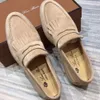 Loro piano de alta qualidade lo * ropia * na feminina sapatos de homem masculina sapatos saltos planos de sapatos primavera e verão 2024 nova f4mw de alta qualidade