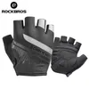 Gants de cyclisme ROCKBROS gants de cyclisme demi doigt antichoc résistant à l'usure respirant gants de vélo de route hommes femmes équipement de vélo de sport 231204