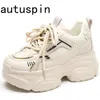 Chaussures augmentant la hauteur AUTUSPIN 8 cm hauteur accrue chaussures pour femmes épaisses hiver rétro fond épais dames travail quotidien marche sport décontracté baskets 231204