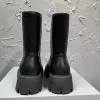Sapatos masculinos de chifre de rinoceronte com design de nicho escuro, botas de couro genuíno de comprimento médio, solas grossas, mangas elevadas, botas Martin, botas curtas venda