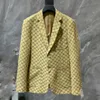 2023 Blazers Styl Style Designer Autumn Luxury Mens Fat Otward Slim Fit Casual Animal Grid Geometry Patchwork Druku