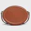 Womes Small Leather Goods Clutches Crossbody Oval Purse In Smooth Cowhide Designer Shoulder Bag Calfskin Lining Gold Metal Hardwar3151