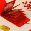 Glücks-Geldbeutel, herausziehbares Geldfach, Beste Wünsche 2024, Neujahrspaket, Segensbeutel, herausziehbarer roter Umschlag mit Drachenmuster