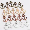4 Color 300pcs Metal Small Nautical Anchor Charms Antique silver bronze plated gold for Jewelry Making DIY Anchor Pendant Charms 1317J
