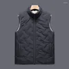 Gilet da uomo Dolcevita autunno inverno Solido peluche e tasca spessa Cardigan con cerniera Gilet senza maniche Cappotti Top casual alla moda vintage