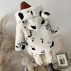 Down Coat Fashion Children Girls Autumn Winter Long Sleeve Parka Faux Fur Baby's Clothing Thicken Hooded Warm Outwear Jacket 231204