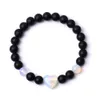 8mm hématite perles emmêlées pierre naturelle Rose Quartz topaze oeil de tigre Agate coeur Bracelet hommes femmes Yoga guérison équilibre Bracelet