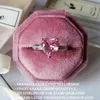 Cluster Rings 2023 Heart shaped Pink Silver Cute Fashion Promise Ring Women's Party Gift Finger Free Delivery Item Korean R1707 231204