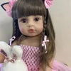 Dolls 55CM real size Original NPK bebe doll reborn toddler girl pink princess bath toy very soft full body silicone surprice 231204