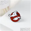 Pins Broches Ghostbusters Emaille Pin Witte Ghost Badge Broche Tas Kleding Revers Cartoon Fun Movie Sieraden Cadeau voor fans Vrienden Dr Dhzci