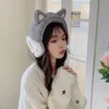 Ear Muffs Fashion Cute Cat Women Fuzzy Earmuffs Winter Warm Plush Kawaii Ears Thick Headband Girls Outdoor 231204