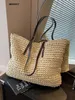 Sacs de soirée Design de luxe paille tissé sacs fourre-tout été décontracté grande capacité sacs à main mode plage femmes épaule Simple Style Shopping 231204