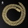 Fashion Jewelry Wholesale Price 10Mm Cz Hip Hop Necklace Bracelet Gold Plated Sier Cuban Link Chain