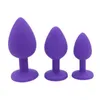 Vibratorer SML 100%Silikon Butt Plug Anal Plugs Unisex Sex Stopper 3 olika storlek Vuxna leksaker för Menwomen Trainer för par SM 231204