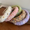 Mode Farbige Wolle Gestrickte Haarband Weibliche Plain Flauschigen Haar Hoop Koreanischen Stil Winter Haar Zubehör Für Frauen Haar Hoop