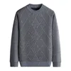 Men's Sweaters Fashionable Round Neck Knitted Pullover Sweater Autumn And Winter Solid Colour Warm Bottom Casual Knit