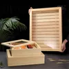 寿司ツール日本料理の木製刺身箱付き魚サーモンビーフプレートレストラン食品食品貯蔵231204