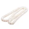 Design 10-11mm 82 cm perle d'eau douce blanche grand pain cuit à la vapeur perles rondes collier de perles chaîne de pull bijoux de mode 284t