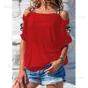Women's T-Shirt Trendy Hollow Short Sleeve Leisure Cozy Womens Plus Size Lady T-Shirt Solid Color Pullover All-Match Summer Raglan Sleeve T231204