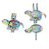 REYOW 5pcs Multicolor Dinosaur Pearl Bead Cages Perfume Essential Oil Diffuser Locket Pendant Jewelry Making DIY2083